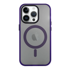Hard Case With Magnetic Closure For Apple iPhone 15 Pro Max Smoked Purple